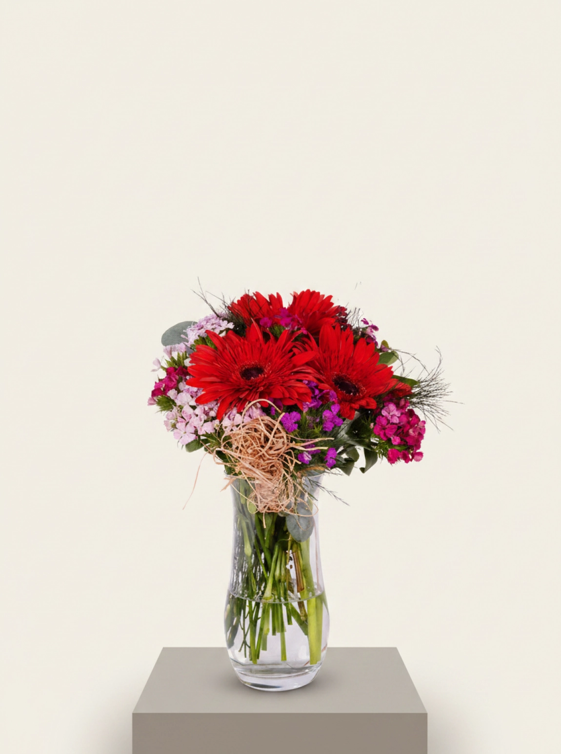 Vazoda Hüsnüyusuf Kırmızı Gerbera